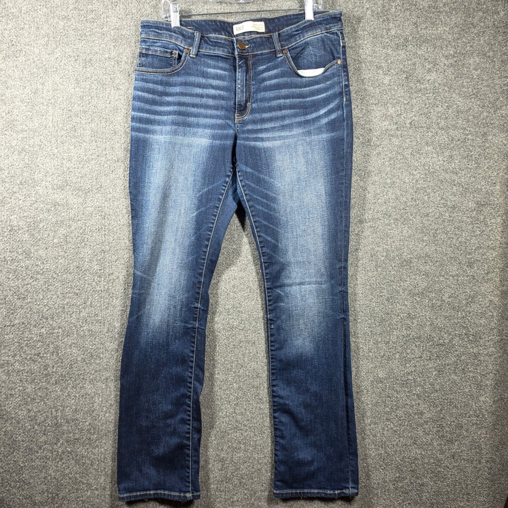 BKE Payton Bootcut Jeans Womens 32x35.5 Mid Rise Dark Wash Stretch Universal Fit